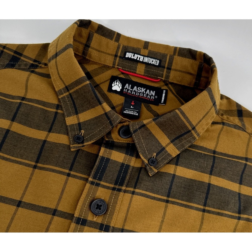 Duluth Alaskan Hardgear Shirt Men L Wool Blend Plaid Outdoor